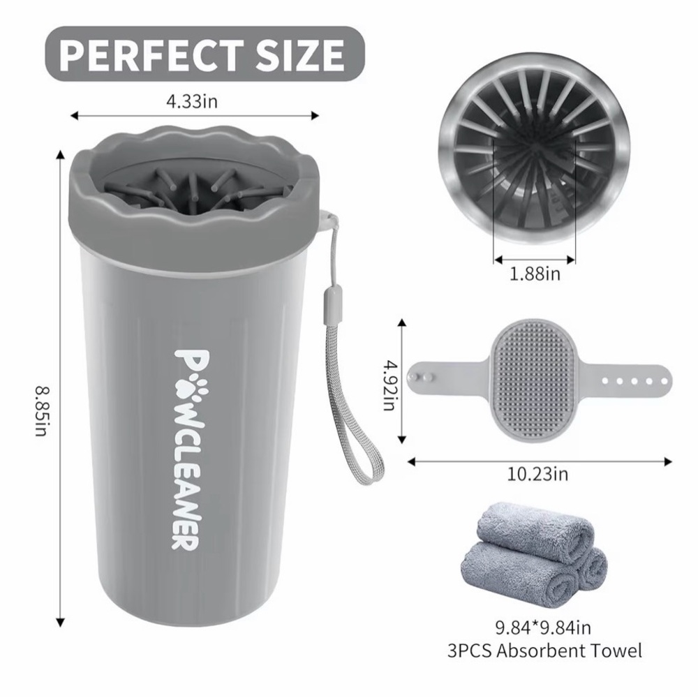 Gray Dog or Cat Paw Cleaner, Large - Picture 7 of 7